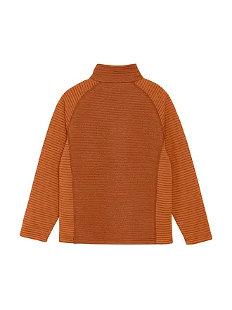 COLOR KIDS | Sous-pull zippé enfant, pull en polaire rayé | orange